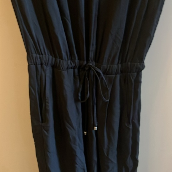 Splendid Black Jumpsuit Sleeveless Drawstring Waist Draped Open Back Size Medium - Picture 4 of 9